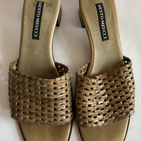 Sesto Meucci Italian Made Weave Slides - Picture 1 of 6